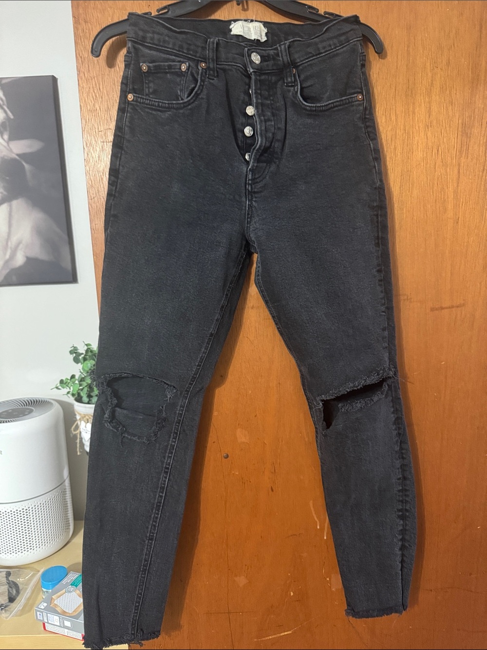 We The Free High-Rise Black Distressed skinny Jeans